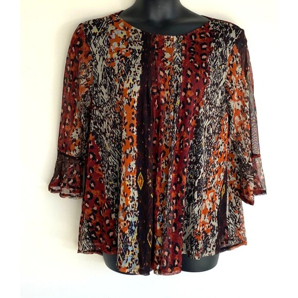 Cocomo Tops - Womens Cocomo Bell Sleeve Paisley print blouse